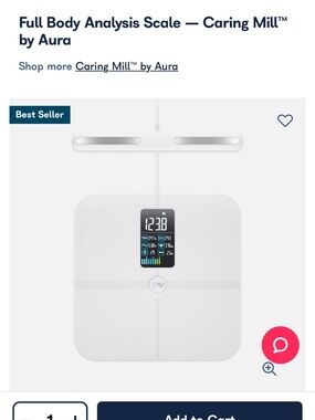 Aura Caring Mill Smart Body Analysis Scale - White